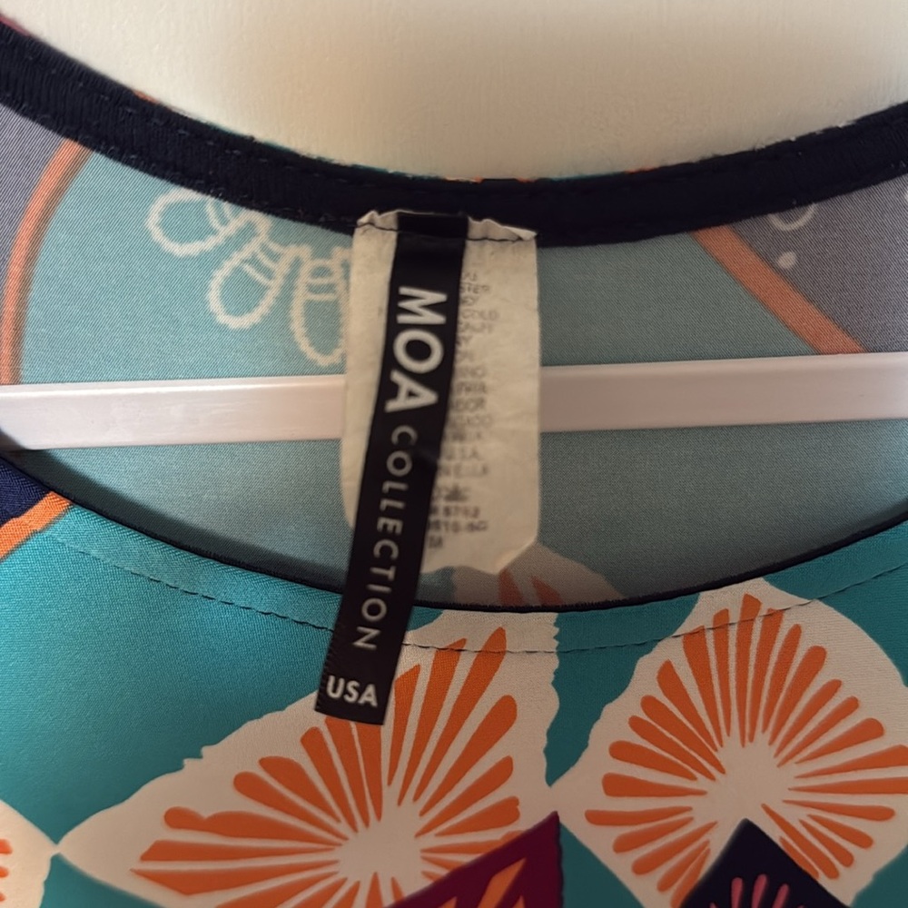 Moa Collection Multicolor Patterned Dress Size M - Picture 3 of 7